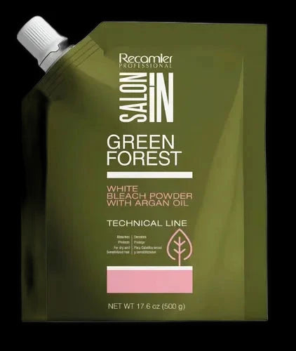 SALON IN GREEN FOREST WHITE BLEACH POWDER WITH ARGAN OIL 500 G