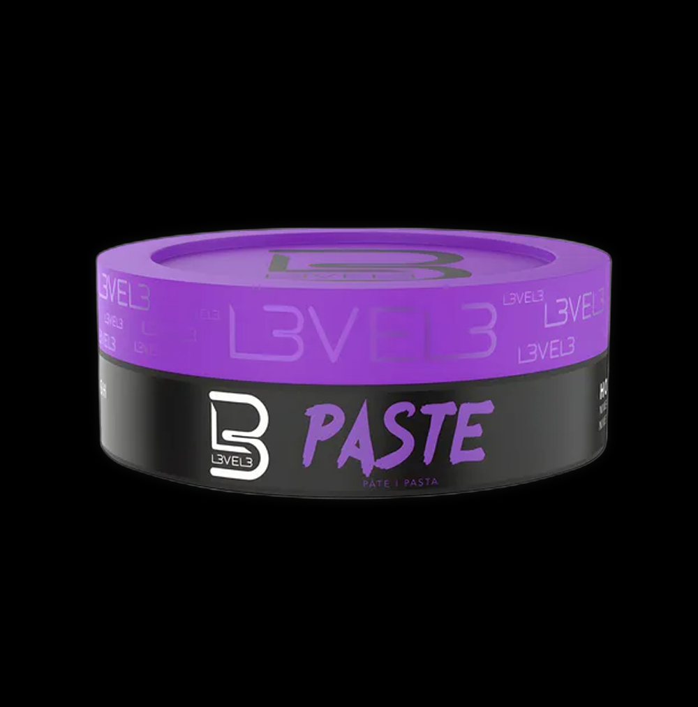 L3VEL3 Paste 150ml container showing the product's packaging and label.