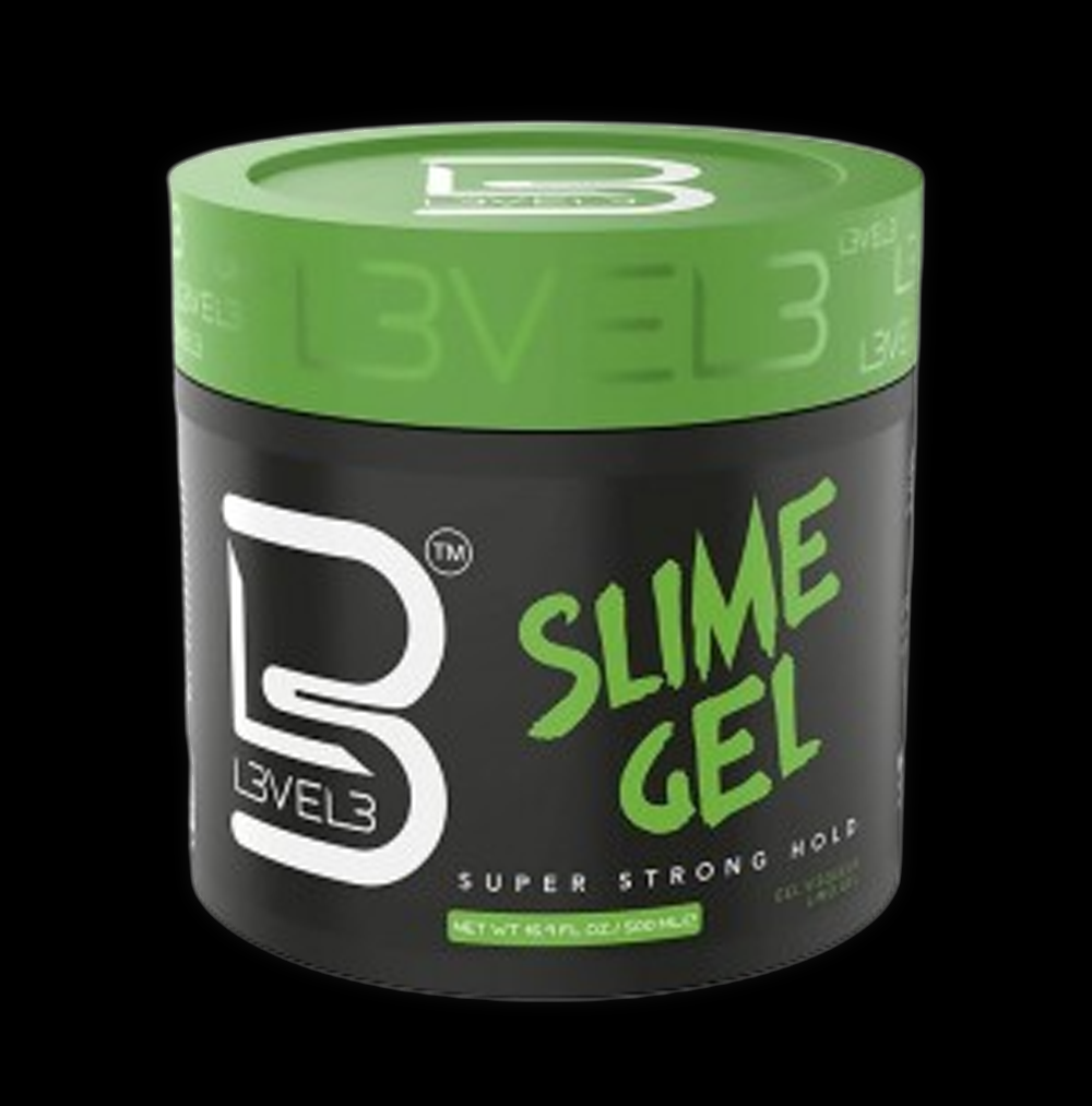L3VEL3 Slime Gel 500 ml bottle with clear gel inside, designed for slime craft and DIY slime projects.