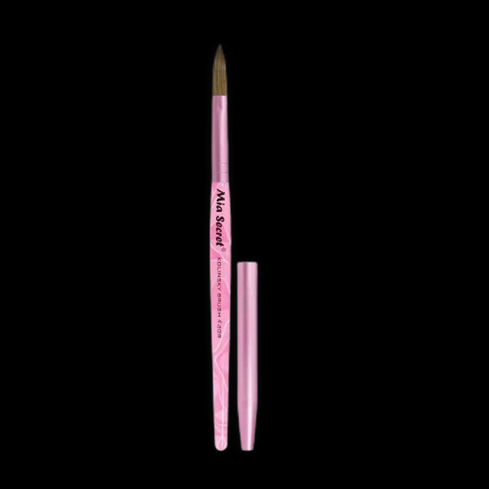 Mia Secret Kolinsky brush 8 or with natural bristles for precision nail art and acrylic application.