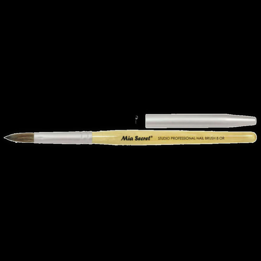 Mia Secret professional brush SNB-8 OR with orange bristles and black handle, designed for nail art and detailed manicure work