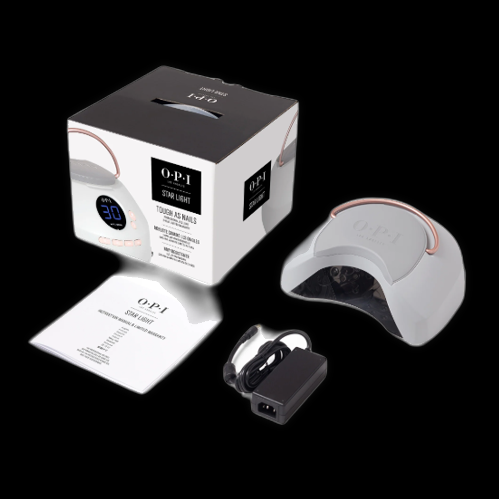 O.P.I Star Light professional LED light for nail curing, compact design with multiple LED bulbs for efficient manicures.