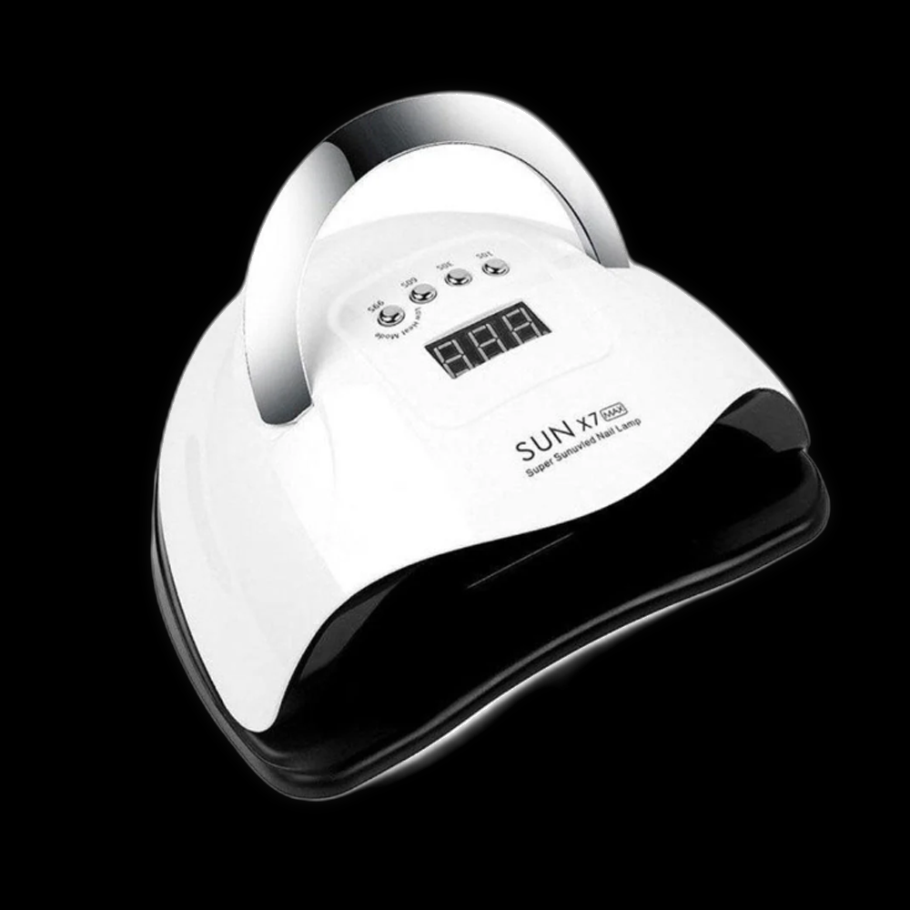 SUNQ7 Super Sun UV LED Nail Lamp by SUNUV, showcasing a compact, modern device with LED lights for quick, efficient gel nail curing.