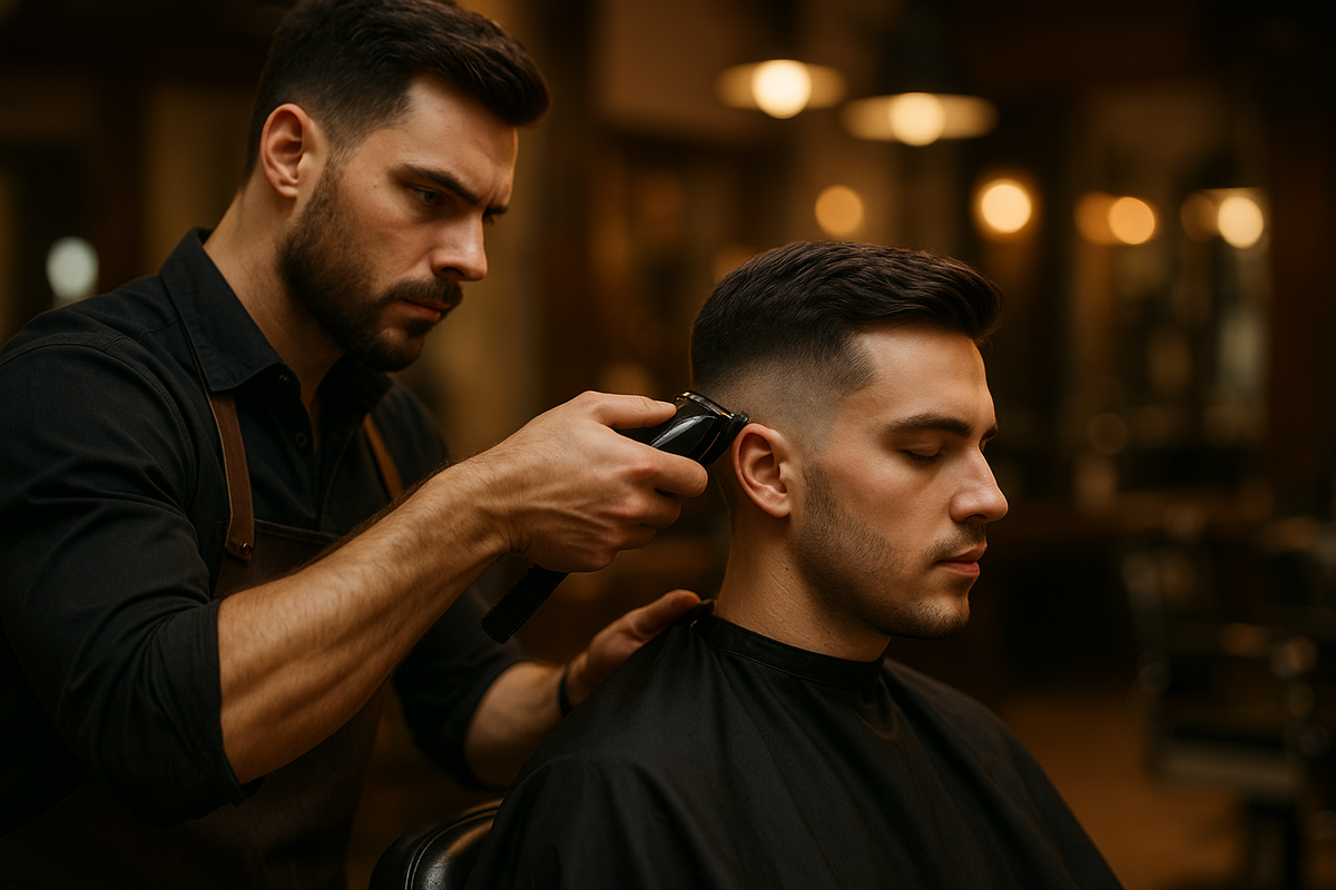 Professional barber shop and haircut