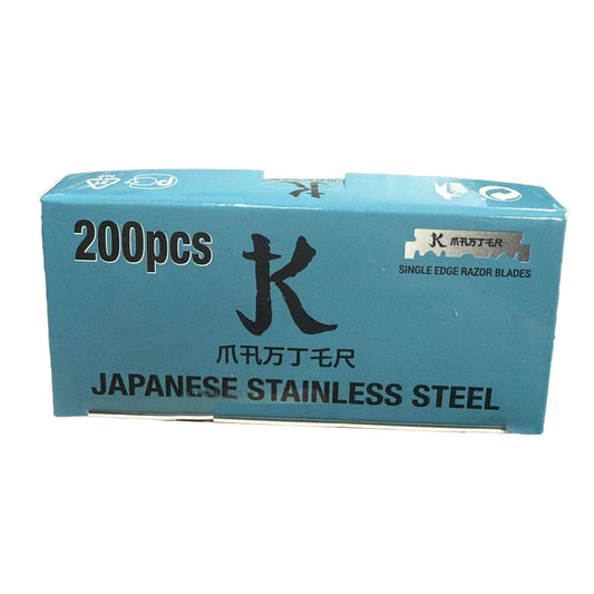 JAPANESE STAINLESS STEEL RAZOR BLADE 200 PCS