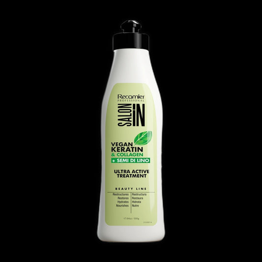 Salon In Vegan Keratin & Collagen Semi di Lino Ultra Active Treatment 17.6 oz